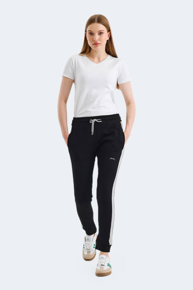 Slazenger VEVA IN Kadın Cepli Siyah Eşofman Altı