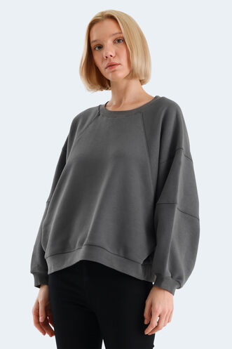 Slazenger VIA Women's Sweatshirt Dark Grey - Thumbnail