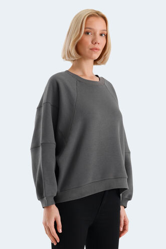 Slazenger VIA Women's Sweatshirt Dark Grey - Thumbnail