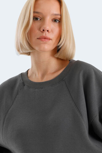 Slazenger VIA Women's Sweatshirt Dark Grey - Thumbnail