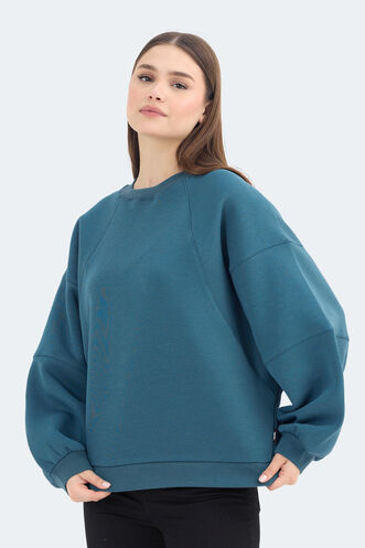 Slazenger VIA Women's Sweatshirt Petrol - Thumbnail