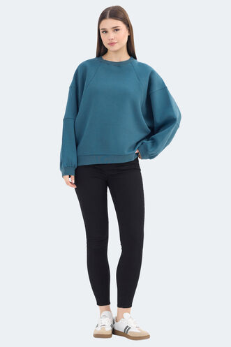 Slazenger VIA Women's Sweatshirt Petrol - Thumbnail