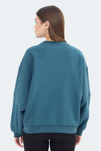 Slazenger VIA Women's Sweatshirt Petrol - Thumbnail