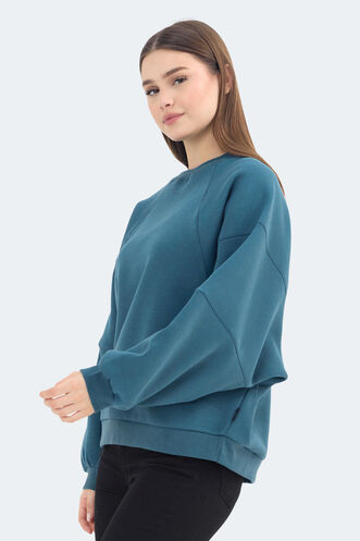 Slazenger VIA Women's Sweatshirt Petrol - Thumbnail