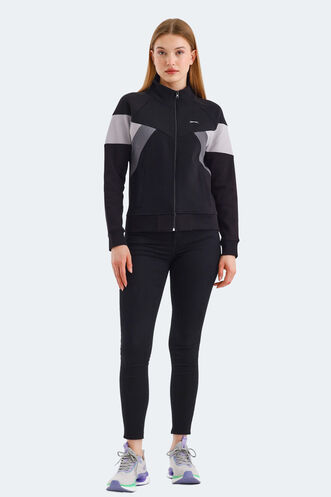 Slazenger VICTORY Women's Sweatshirt Black - Thumbnail
