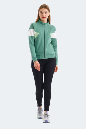 Slazenger VICTORY Women's Sweatshirt Green - Thumbnail