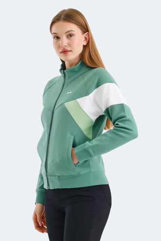 Slazenger VICTORY Women's Sweatshirt Green - Thumbnail