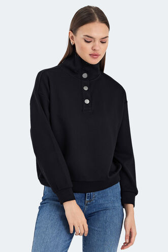 Slazenger VIDAL Women's Sweatshirt Black - Thumbnail