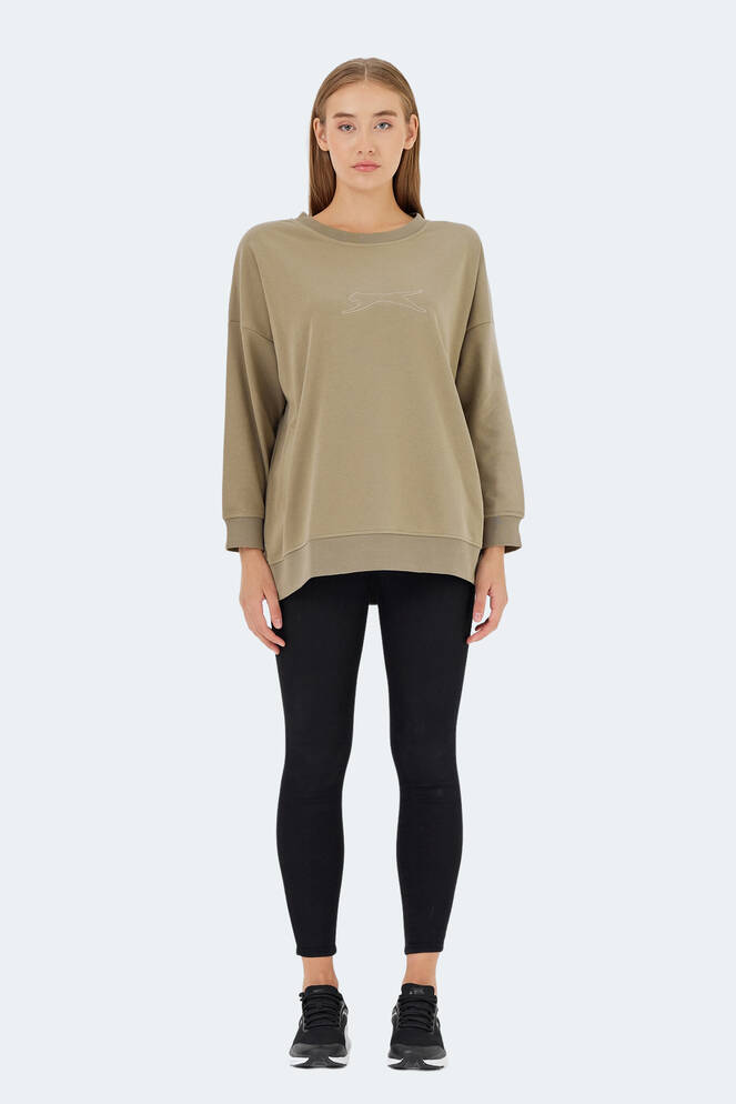 Slazenger VIKENTI SW Kadın Sweatshirt Koyu Yeşil