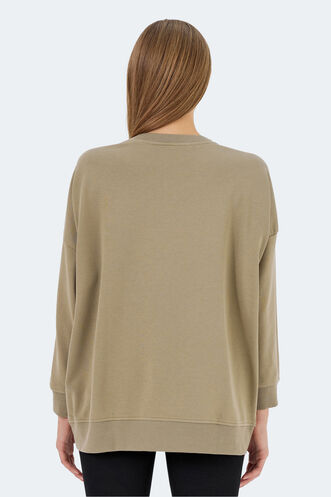 Slazenger VIKENTI SW Kadın Sweatshirt Koyu Yeşil - Thumbnail