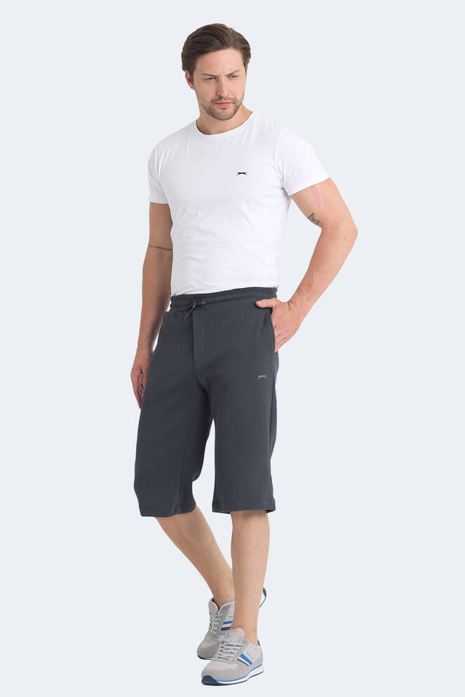 Slazenger VILJA I Erkek Cepli Kapri Koyu Gri Şort