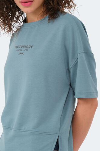 Slazenger VILLAGE Kadın Tişört Deniz Yeşili - Thumbnail