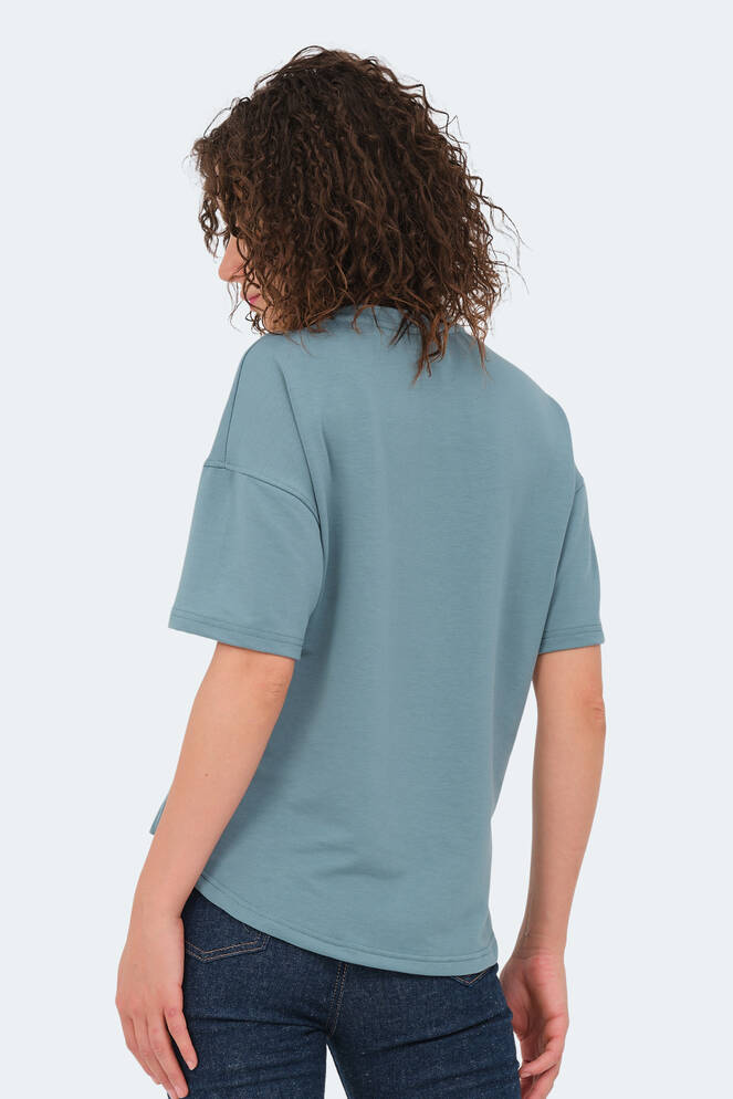 Slazenger VILLAGE Kadın Tişört Deniz Yeşili