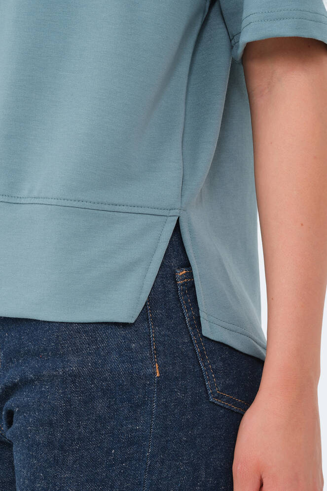 Slazenger VILLAGE Kadın Tişört Deniz Yeşili