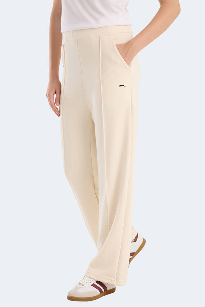 Slazenger VILLE CZG Kadın Bol Paça Ekru Eşofman Altı