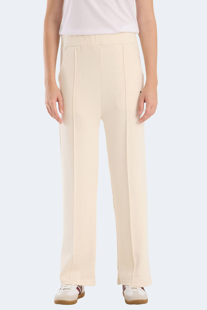 Slazenger VILLE CZG Kadın Bol Paça Ekru Eşofman Altı