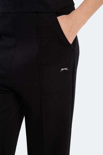 Slazenger VILLE CZG Kadın Bol Paça Siyah Eşofman Altı - Thumbnail