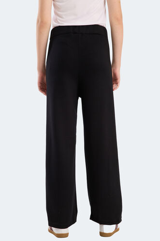 Slazenger VILLE CZG Kadın Bol Paça Siyah Eşofman Altı - Thumbnail