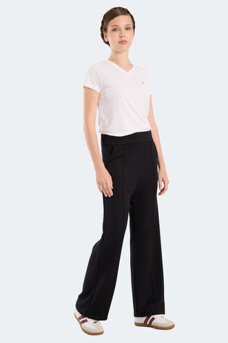 Slazenger VILLE CZG Kadın Bol Paça Siyah Eşofman Altı - Thumbnail