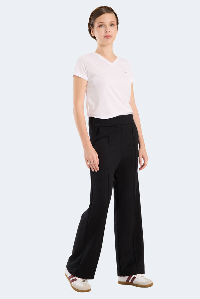 Slazenger VILLE CZG Kadın Bol Paça Siyah Eşofman Altı