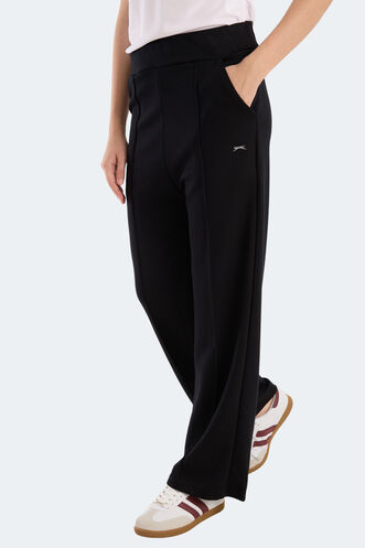Slazenger - Slazenger VILLE CZG Kadın Bol Paça Siyah Eşofman Altı