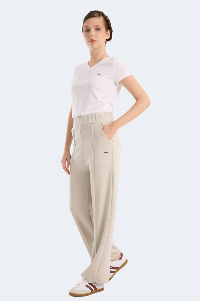 Slazenger VILLE CZG Kadın Bol Paça Taş Gri Eşofman Altı