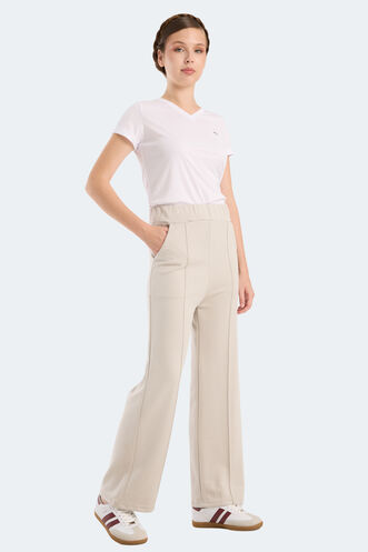 Slazenger VILLE CZG Kadın Bol Paça Taş Gri Eşofman Altı - Thumbnail