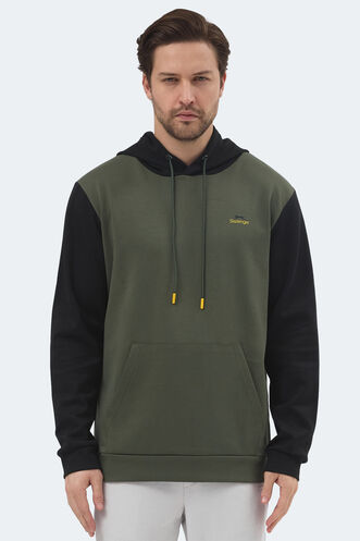 Slazenger - Slazenger VIOLA Erkek Sweatshirt Haki - Siyah