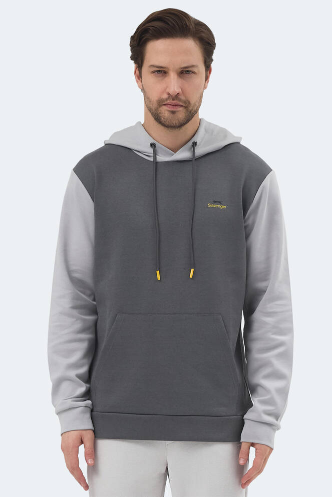 Slazenger VIOLA Erkek Sweatshirt Koyu Gri - Siyah