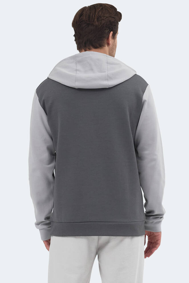 Slazenger VIOLA Erkek Sweatshirt Koyu Gri - Siyah