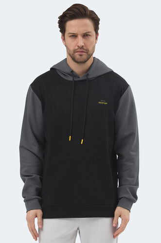 Slazenger - Slazenger VIOLA Erkek Sweatshirt Siyah - Gri