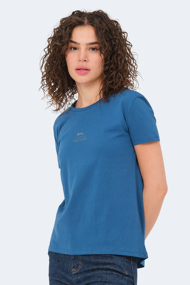 Slazenger VIRAJ Kadın Tişört Petrol Mavi
