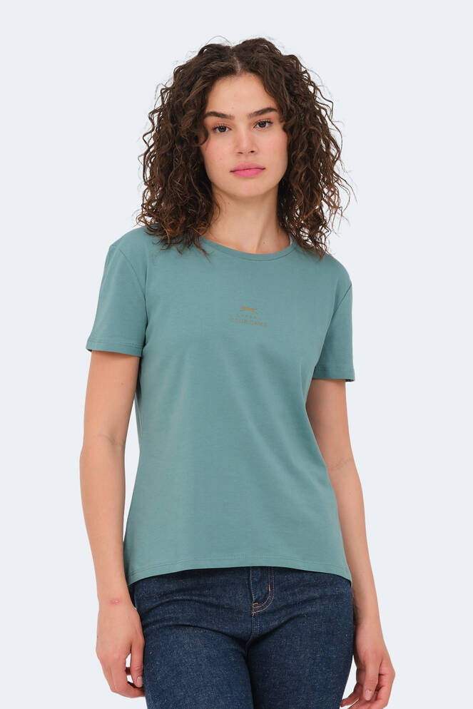 Slazenger VIRAJ Kadın Tişört Deniz Yeşili