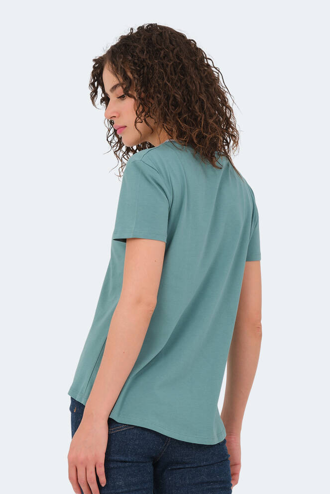 Slazenger VIRAJ Kadın Tişört Deniz Yeşili