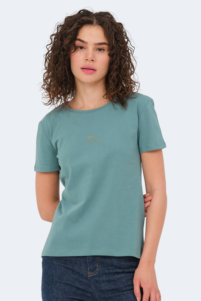 Slazenger VIRAJ Kadın Tişört Deniz Yeşili