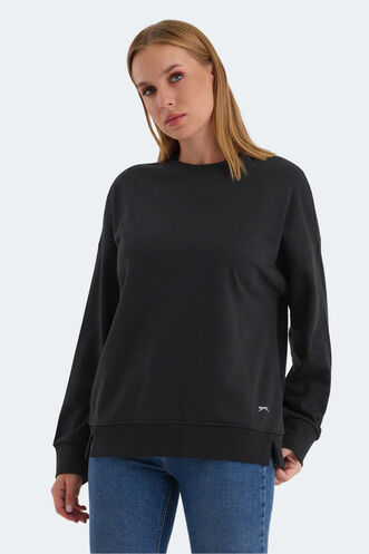 Slazenger VIRTUE Kadın Sweatshirt Siyah - Thumbnail