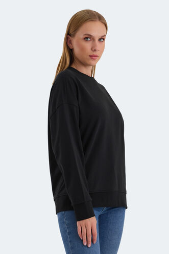 Slazenger VIRTUE Kadın Sweatshirt Siyah - Thumbnail