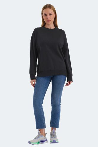 Slazenger VIRTUE Kadın Sweatshirt Siyah - Thumbnail