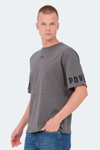 Slazenger VISION Erkek T-Shirt Koyu Gri - Thumbnail