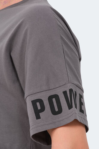 Slazenger VISION Erkek T-Shirt Koyu Gri - Thumbnail