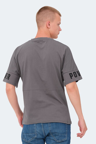 Slazenger VISION Erkek T-Shirt Koyu Gri - Thumbnail