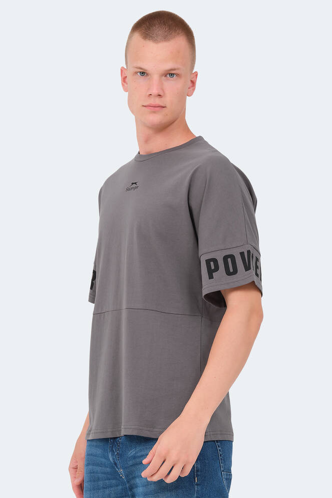 Slazenger VISION Erkek T-Shirt Koyu Gri
