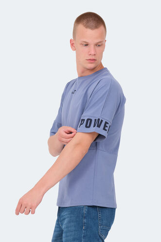 Slazenger VISION Erkek T-Shirt Mavi - Thumbnail