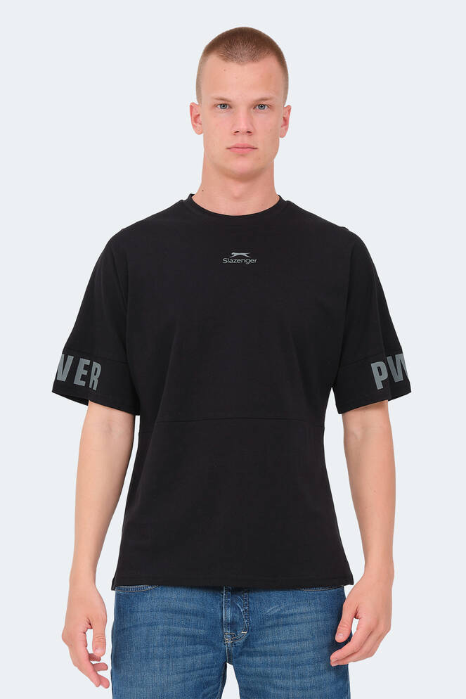 Slazenger VISION Erkek T-Shirt Siyah
