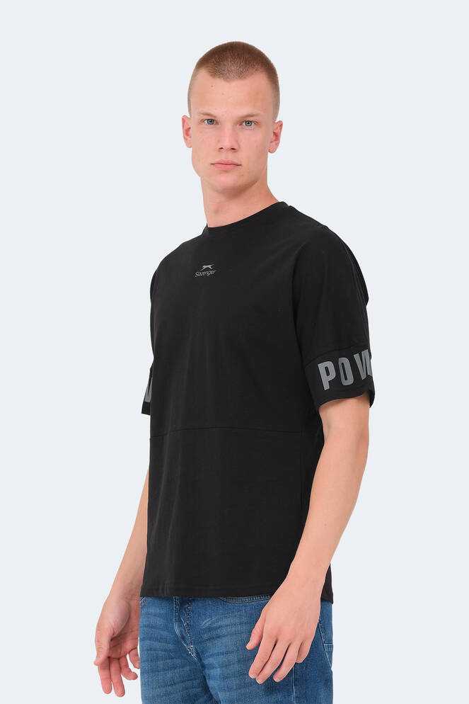 Slazenger VISION Erkek T-Shirt Siyah