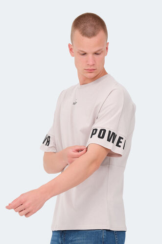 Slazenger VISION Erkek T-Shirt Taş Gri - Thumbnail