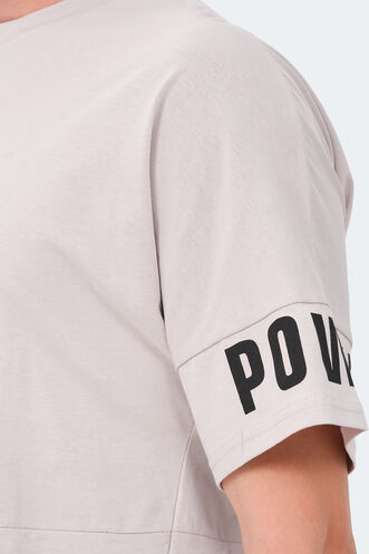 Slazenger VISION Erkek T-Shirt Taş Gri - Thumbnail