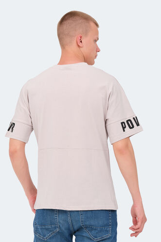 Slazenger VISION Erkek T-Shirt Taş Gri - Thumbnail