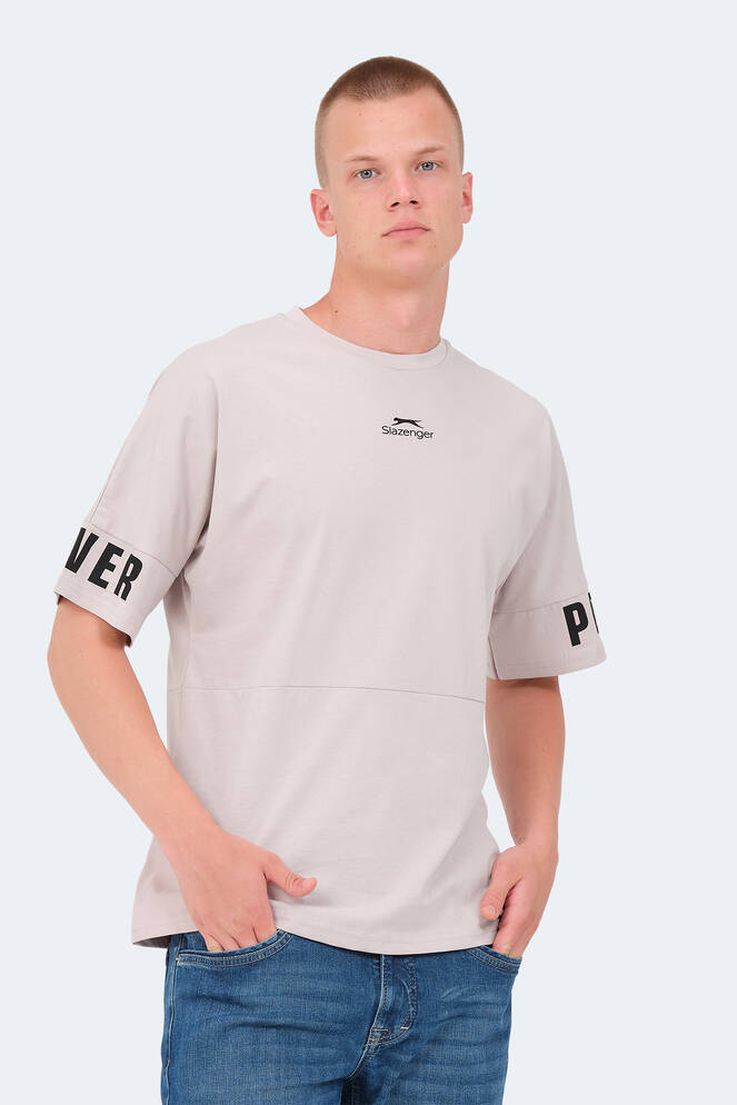 Slazenger VISION Erkek T-Shirt Taş Gri