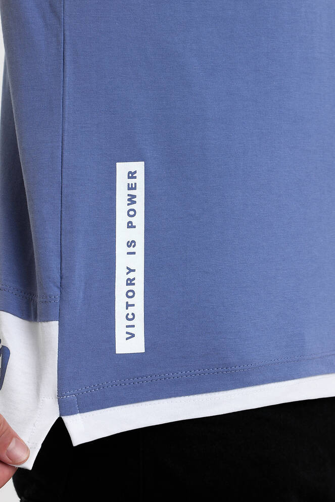 Slazenger VISITOR Erkek T-Shirt Mavi